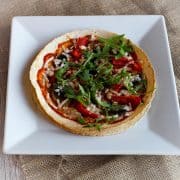 5 Minute Vegan Tortilla Pizza