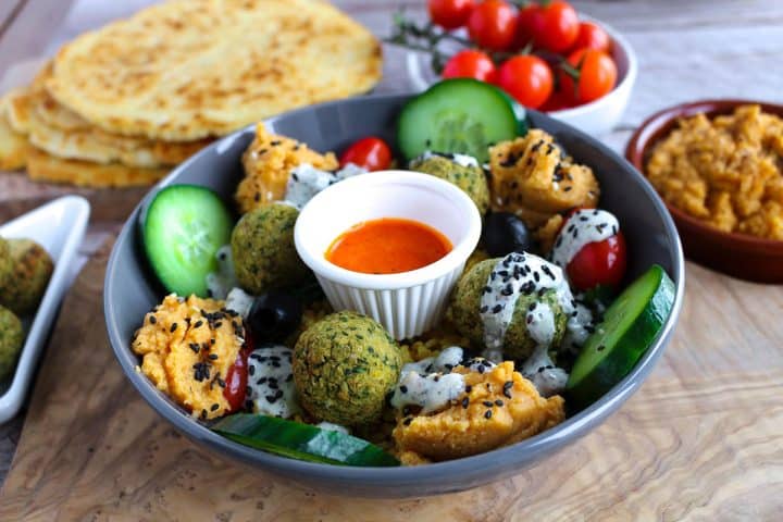 Falafel Over Rice Recipe (Vegan Buddha Bowl) - Vegan & Gluten-Free ...