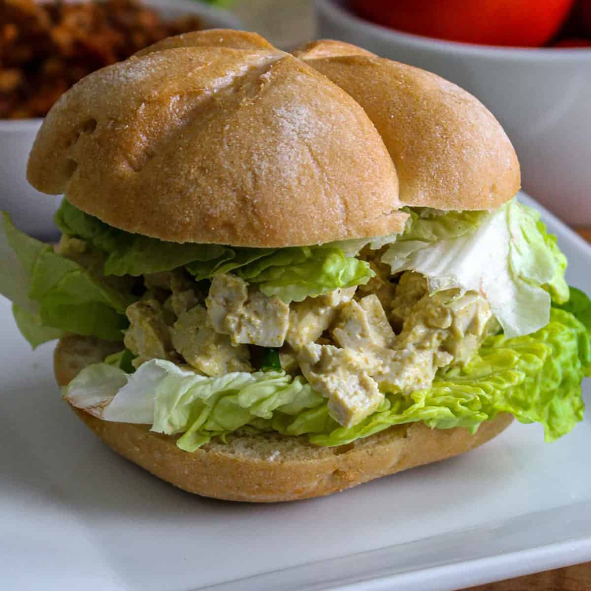 Easy No-cook Vegan Egg Salad Sandwich.