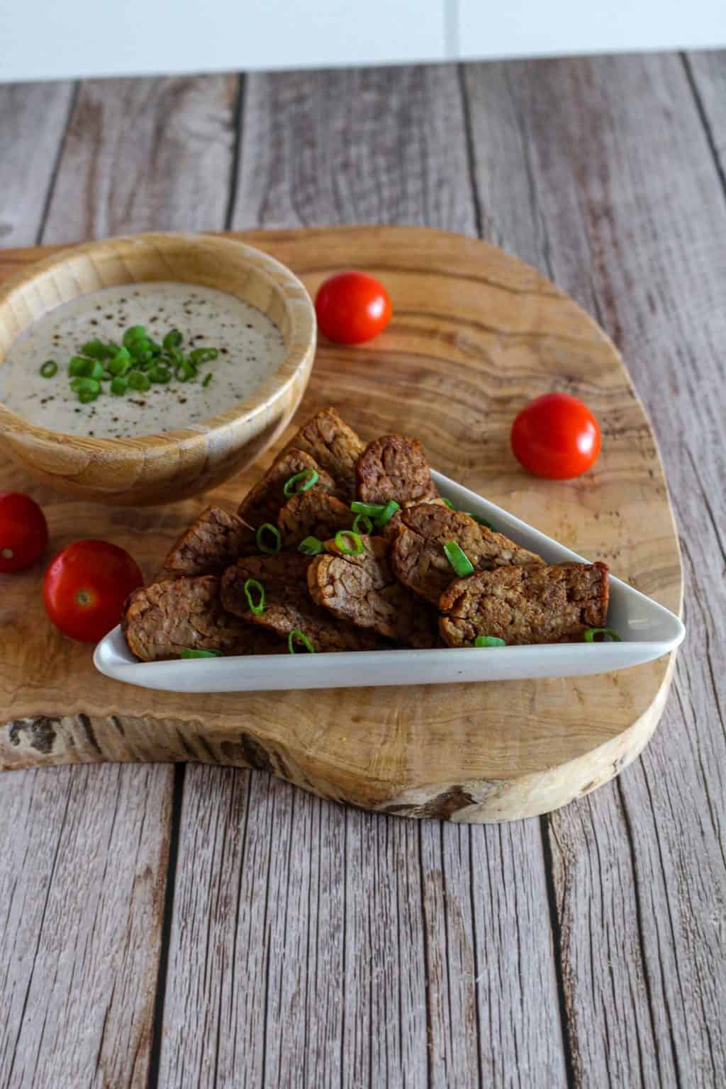 Smoky Tempeh Bacon (Air Fryer, Oven, Vegan Gluten Free) Vegan