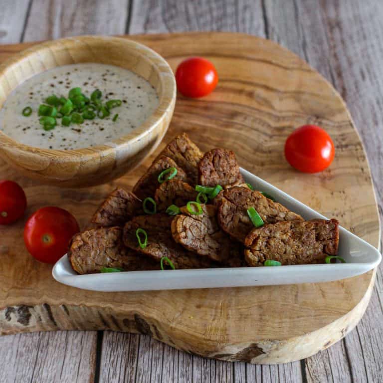 Smoky Tempeh Bacon (Air Fryer, Oven, Vegan Gluten Free) Vegan